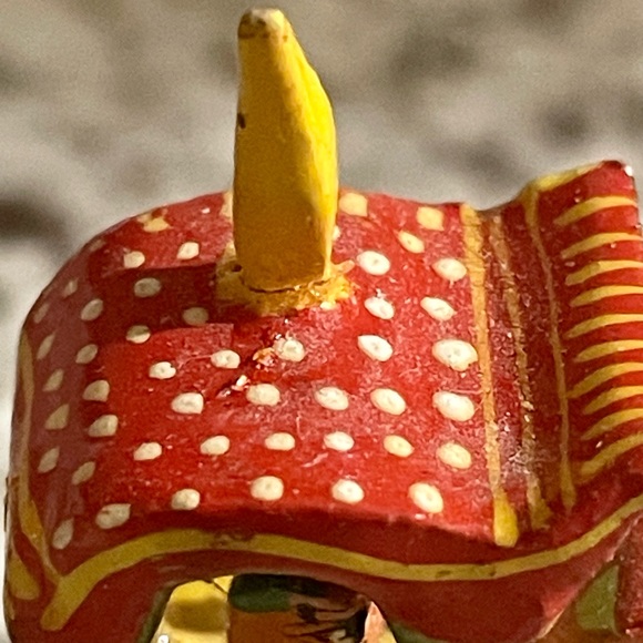 Vintage Wooden Elephant & Rider Figurines - Picture 6 of 16